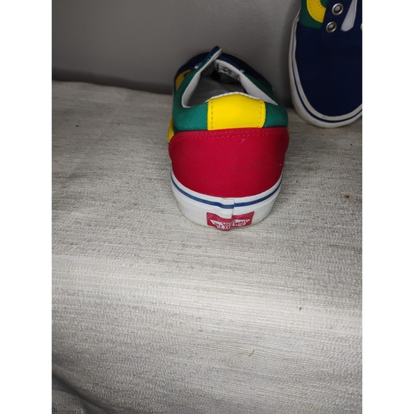 Vans Old Skool Men's 7 Off The Wall Laced Skate Shoes Blue Yellow Green Red Y2K - Picture 7 of 14